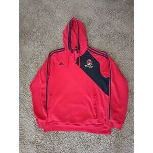 Adidas AC Milan Hoodie Men's Large Soccer Three Stripes Athletic Pockets